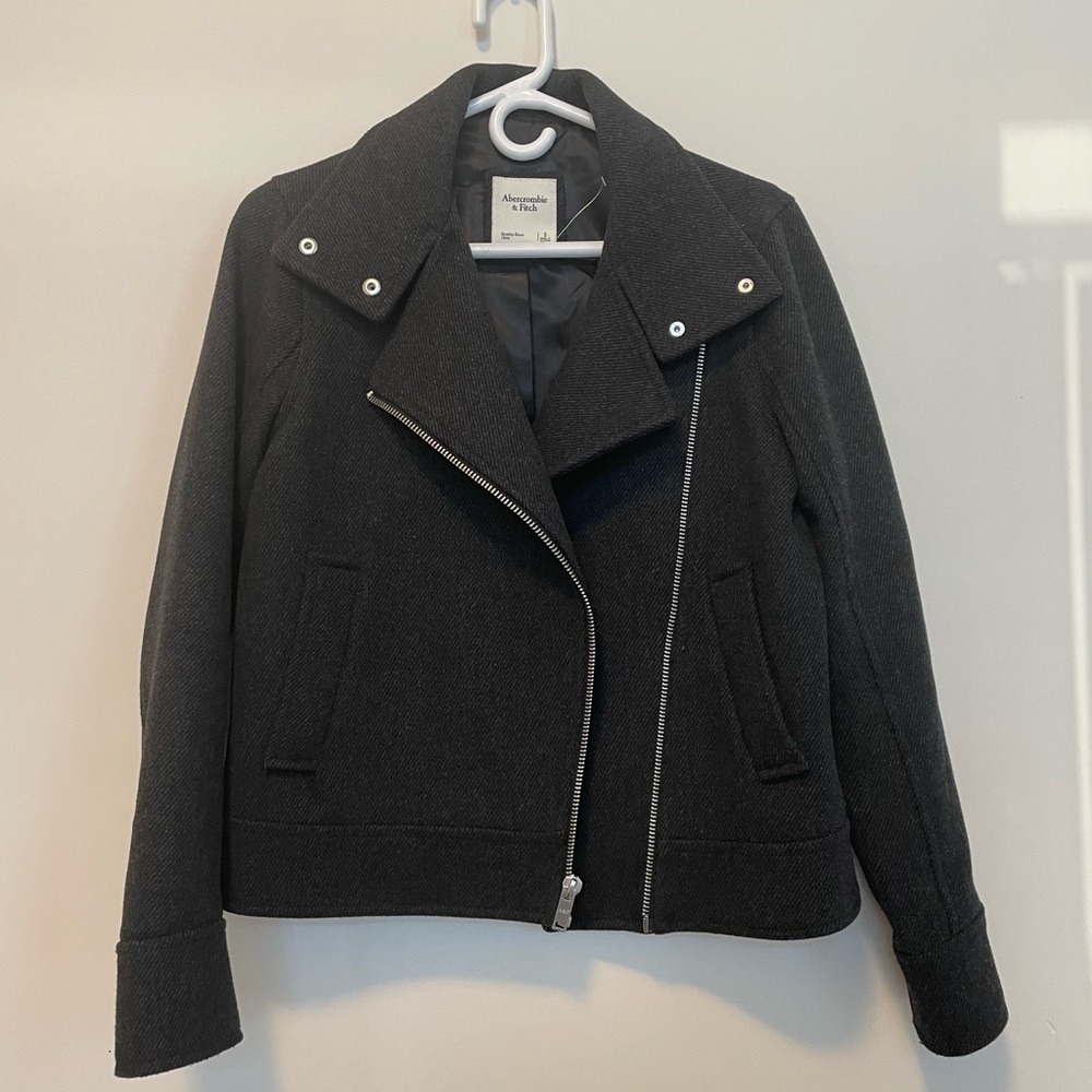 Abercrombie wool moto jacket